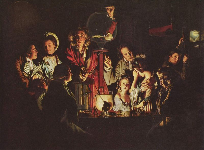 An Experiment on a Bird in an Air Pump by Joseph Wright of Derby 1768